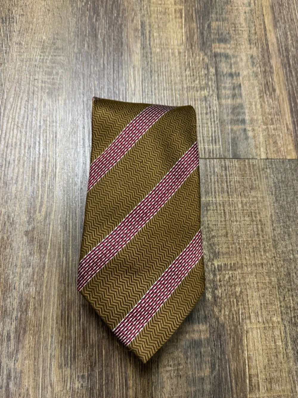 Soprano’s Brown‎ & Pink Striped Men’s Silk Tie